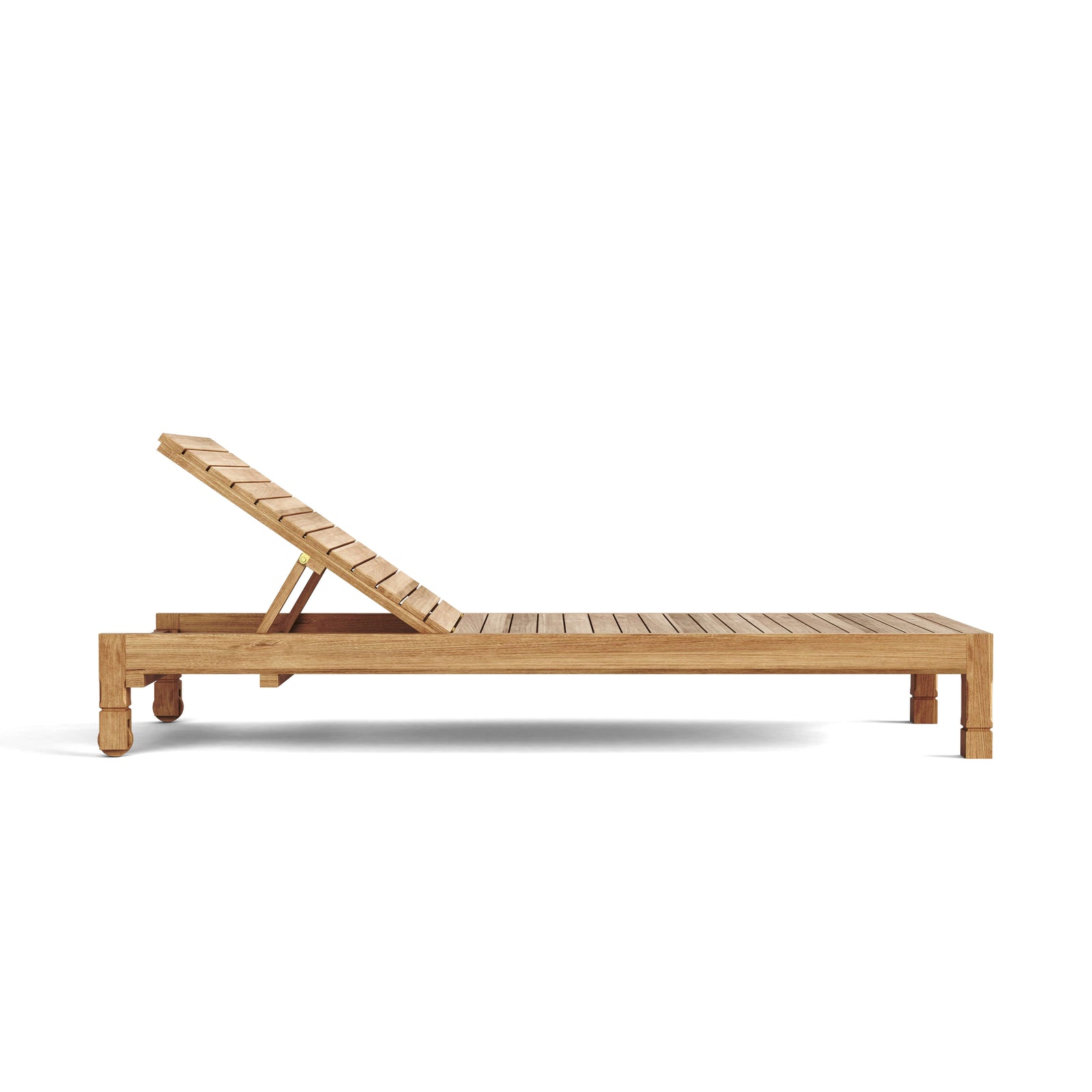 Wooden lounge chair on a white background