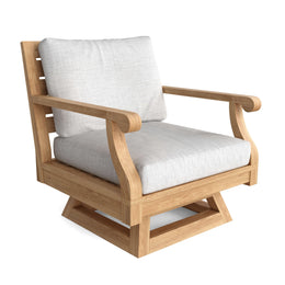 Riviera Swivel Armchair with Sunbrella Cushion – Teak Deep Seating