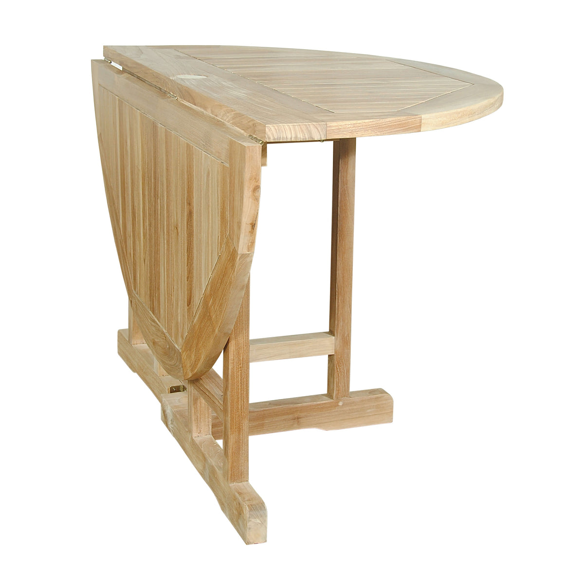 Wooden gateleg table on a white background