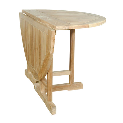 Wooden gateleg table on a white background