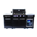 Mont Alpi 70 Inch Compact Outdoor Grill Island with Refrigerator