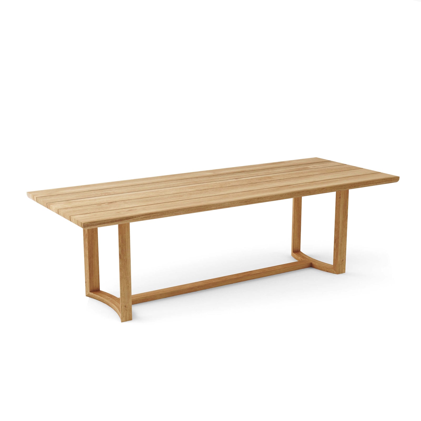 Wooden table on a white background