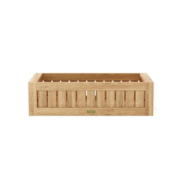 Straight Modular Planter - A-Grade Teak Rectangular Outdoor Planter