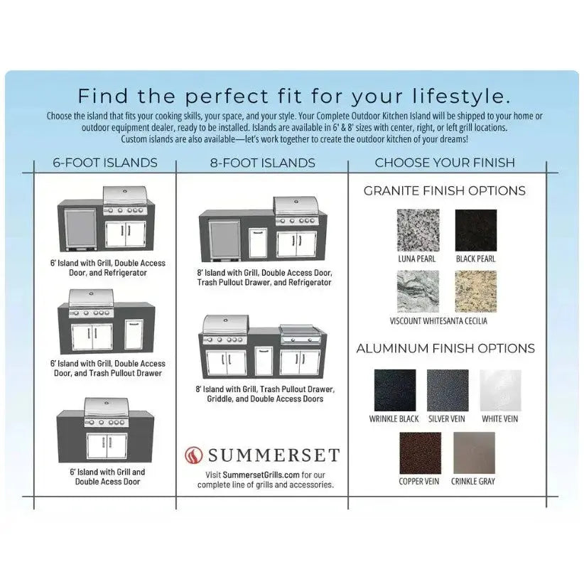 8-Foot Outdoor Kitchen Island with Grill, Griddle & Storage | BetterPatio // BetterPatio.com