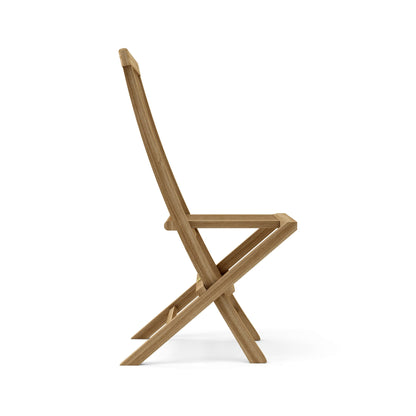 Wooden folding chair on a white background