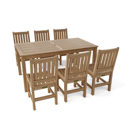 Sonoma 7 - Piece Teak Rectangular Dining Set - 65" Table & 6 Chairs