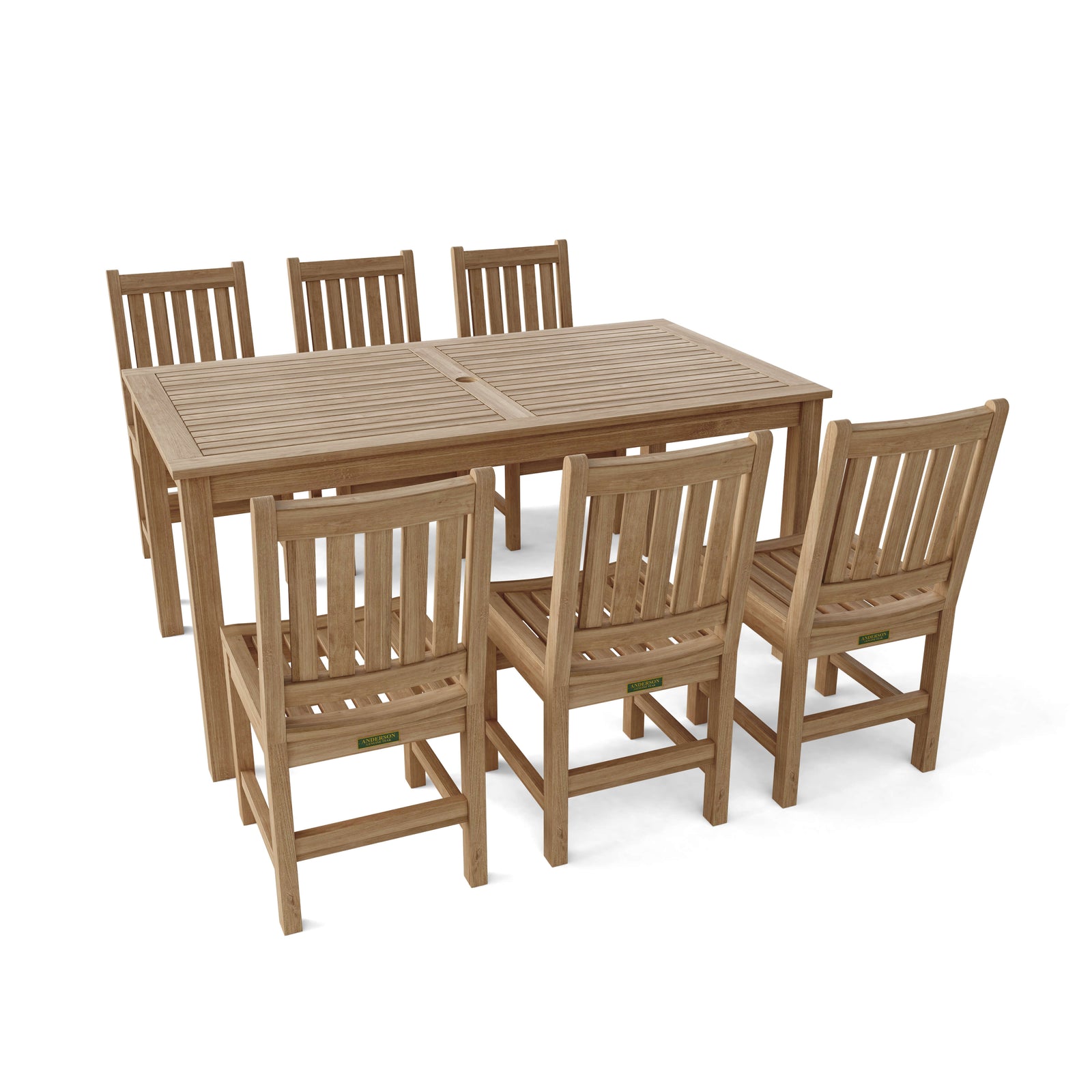 Sonoma 7-Piece Teak Rectangular Outdoor Dining Set | BetterPatio // BetterPatio.com