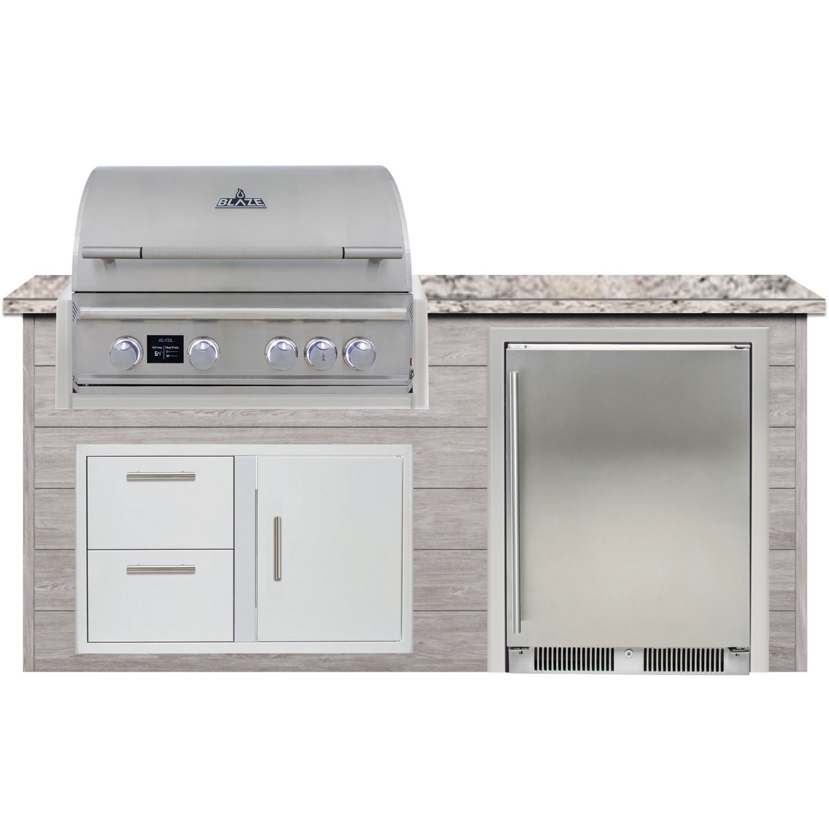 2S-PRO-DDC 72" Blaze Waterfall Island