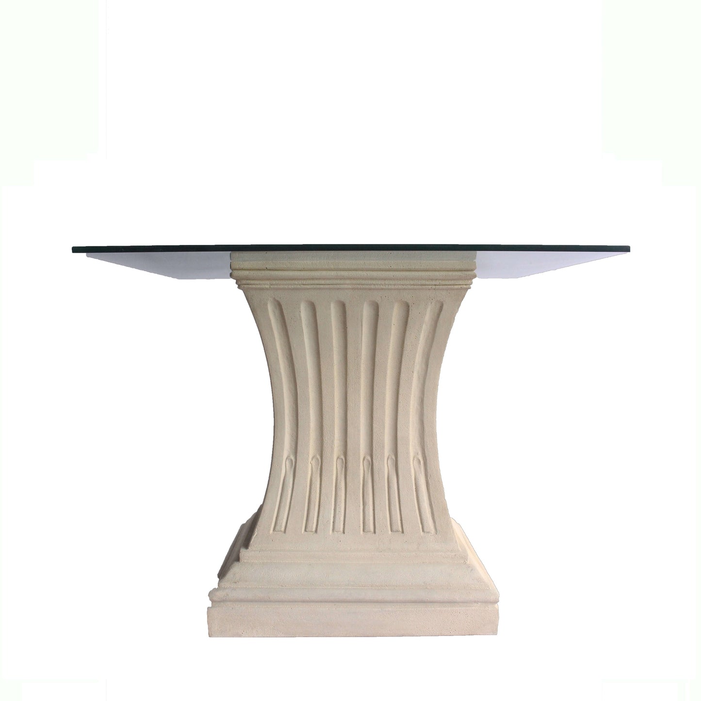 Decorative table with a classical design on a white background