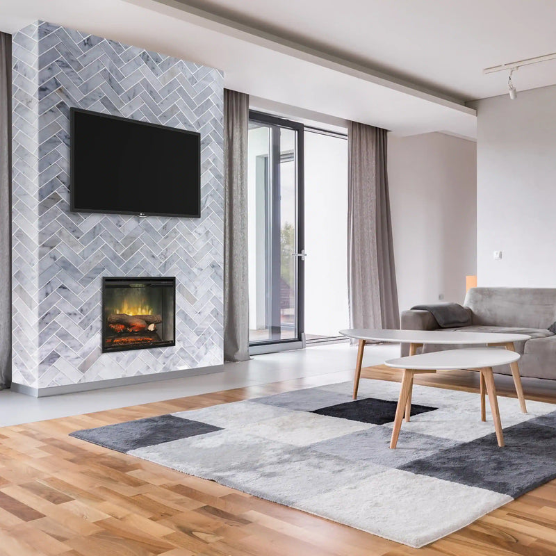 Dimplex Revillusion fireplace with 36 inch trim installed