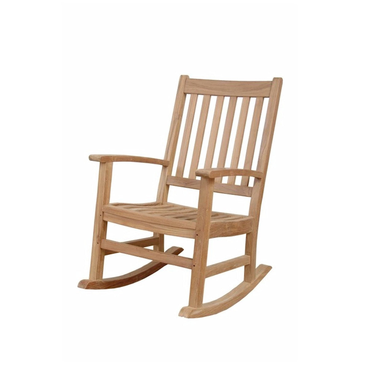 Wooden rocking chair on a white background