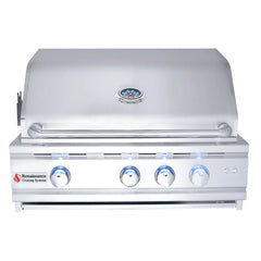 RCS 30 Inch Cutlass Pro Grill with Blue LED Lights, Rear Burner