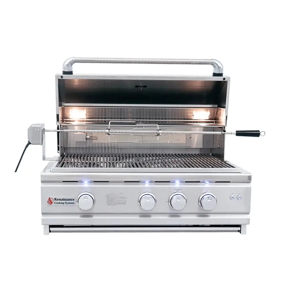 RCS 30 Inch Cutlass Pro Grill RC30BL - 3/4 front angle stainless exterior