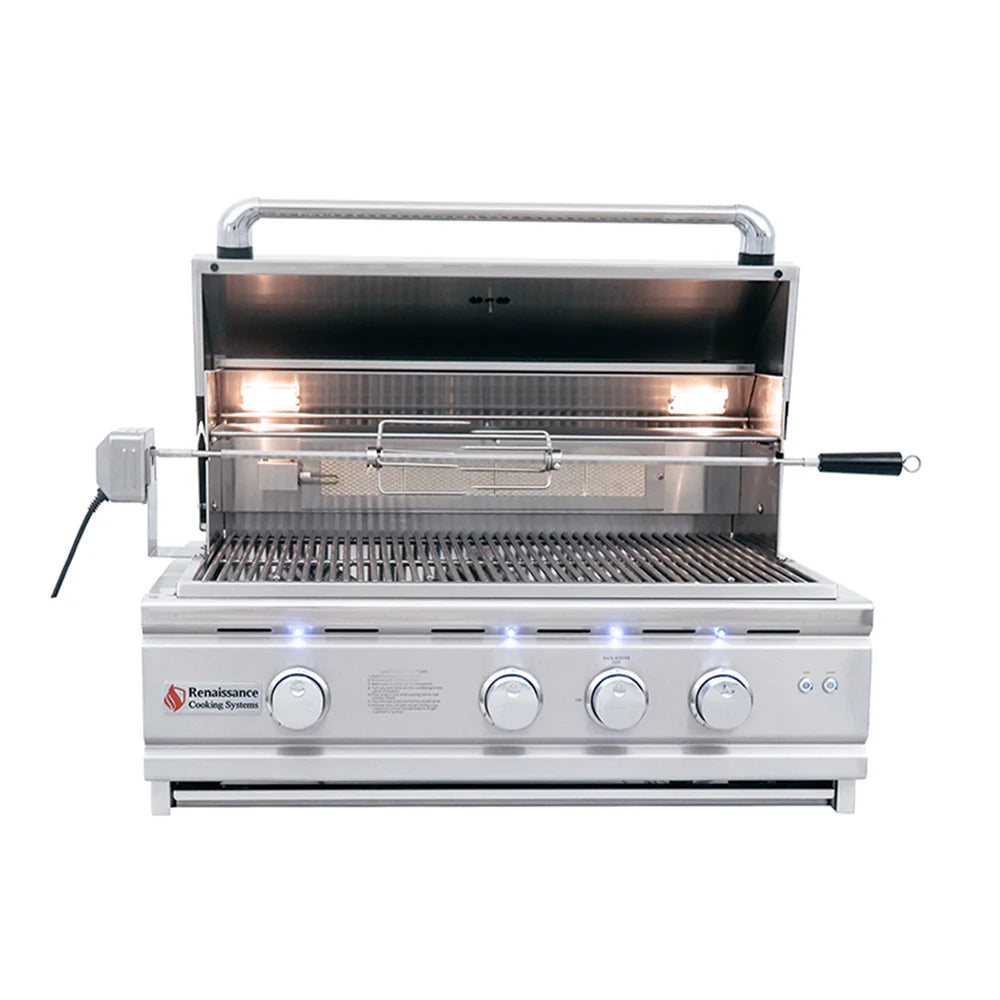 RCS 30 Inch Cutlass Pro Grill RC30BL - 3/4 front angle stainless exterior