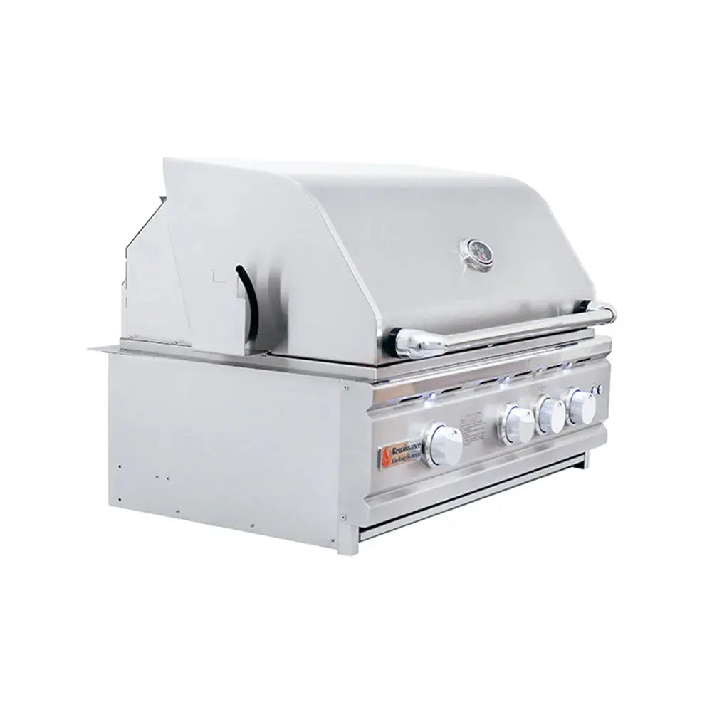 RCS 30 Inch Cutlass Pro Grill RC30BL - control knobs and blue LED lights on
