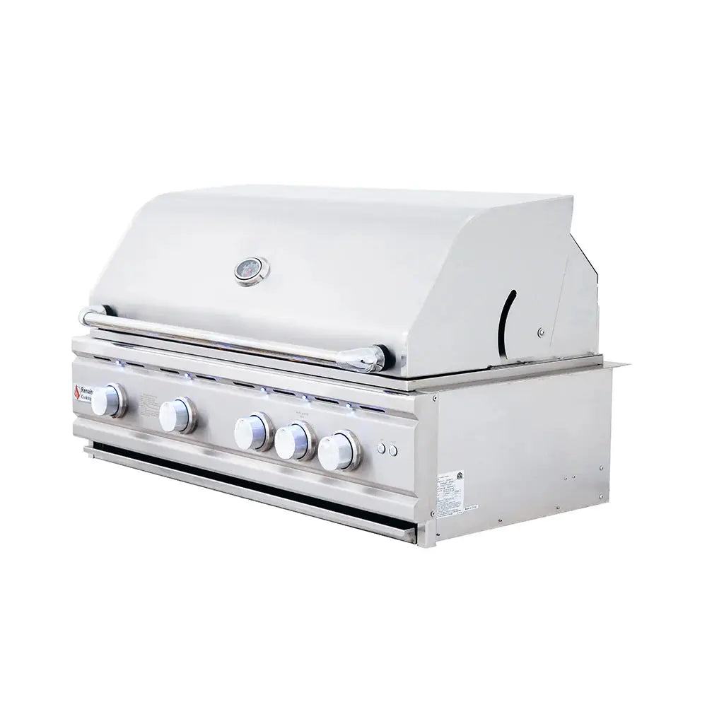 RCS 38 Inch Cutlass Pro Grill RC38BL - side profile with rear infrared burner