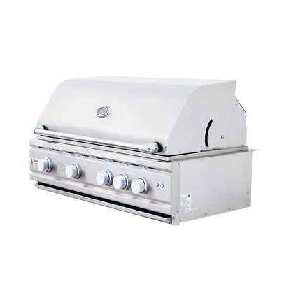 RCS 38 Inch Cutlass Pro Grill RC38BL - side profile with rear infrared burner