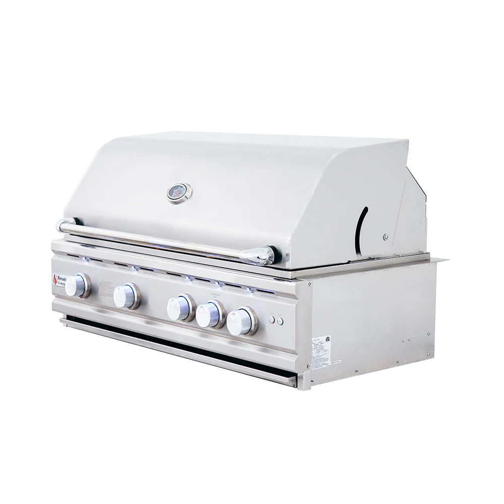RCS 38 Inch Cutlass Pro Grill, Blue LED Lights, Rear Burner