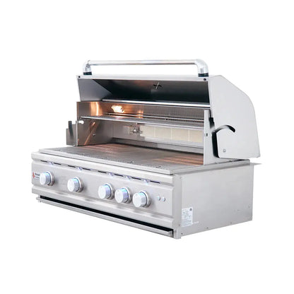 RCS 38 Inch Cutlass Pro Grill RC38BL - lid open showing cooking grates interior