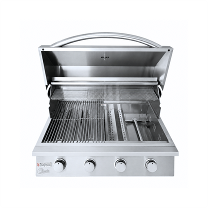 RCS RCG32 32 inch Classic Built-In Grill open hood view