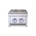 RCS Cutlass Elite Double Side Burner with Color Changing Knobs CDB1EL