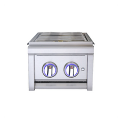RCS Cutlass Elite Double Side Burner with Color Changing Knobs CDB1EL