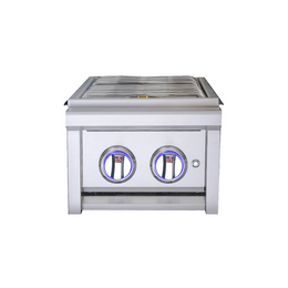 RCS Cutlass Elite Double Side Burner with Color Changing Knobs CDB1EL