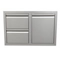 RCS Valiant Stainless Enclosed Double Storage Drawer and Liquid Propane Storage