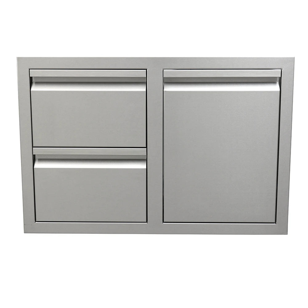 RCS Valiant Stainless Enclosed Double Storage Drawer and Liquid Propane Storage RCS