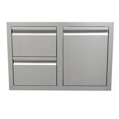 RCS Valiant Stainless Enclosed Double Storage Drawer and Liquid Propane Storage