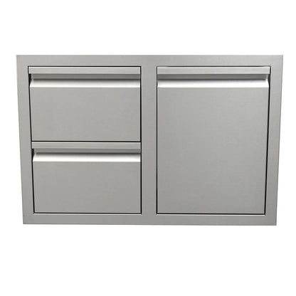 RCS Valiant Stainless Enclosed Double Storage Drawer and Liquid Propane Storage RCS