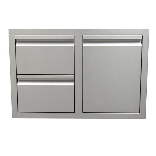 RCS Valiant Stainless Enclosed Double Storage Drawer and Liquid Propane Storage RCS