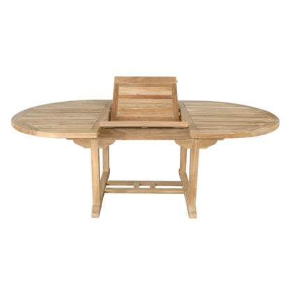 Bahama Sahara 9-Piece 87" Oval Dining Set – Extendable Teak Table | BetterPatio // BetterPatio.com