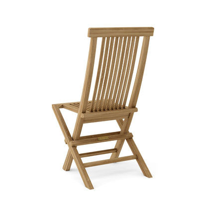 Wooden folding chair on a white background