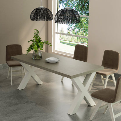 Dining room with a table, chairs, and decorative elements.