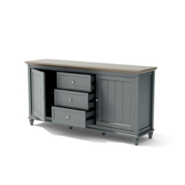 Chenon Sideboard Buffet Credenza – Grey & Brown, Stylish Storage for Living & Dining Room