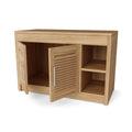 Modesto Teak Storage Cabinet with Soft-Close Doors - Outdoor & Indoor Use