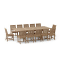 Sahara Rialto 13-Piece Dining Set - 106" Teak Extension Table & 12 Chairs