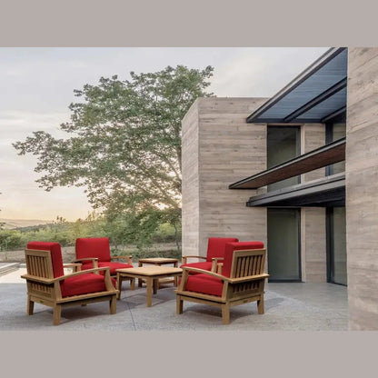 Brianna 5-Pc Teak Deep Seating Sofa Set with Sunbrella Cushions | BetterPatio // BetterPatio.com