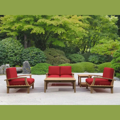 Brianna 5-Pc Teak Deep Seating Sofa Set with Sunbrella Cushions | BetterPatio // BetterPatio.com