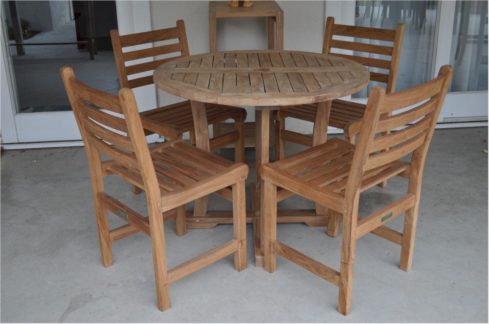 Descanso Windham 5-Piece Teak Outdoor Dining Set | BetterPatio // BetterPatio.com