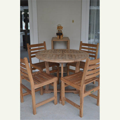Descanso Windham 5-Piece Teak Outdoor Dining Set | BetterPatio // BetterPatio.com