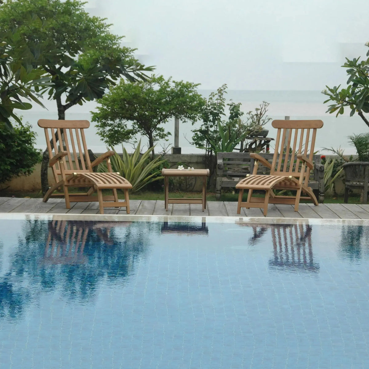 Royal Steamer Katana 3-Piece Teak Outdoor Lounge Set | BetterPatio // BetterPatio.com