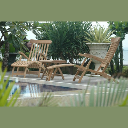 Royal Steamer Katana 3-Piece Teak Outdoor Lounge Set | BetterPatio // BetterPatio.com