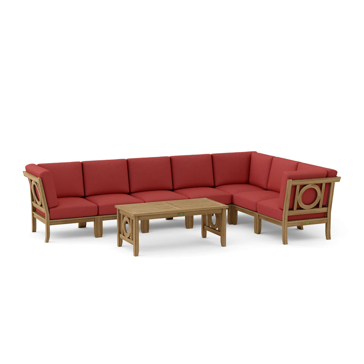 Natsepa 8-Piece Teak Modular Outdoor Deep Seating Set | BetterPatio // BetterPatio.com