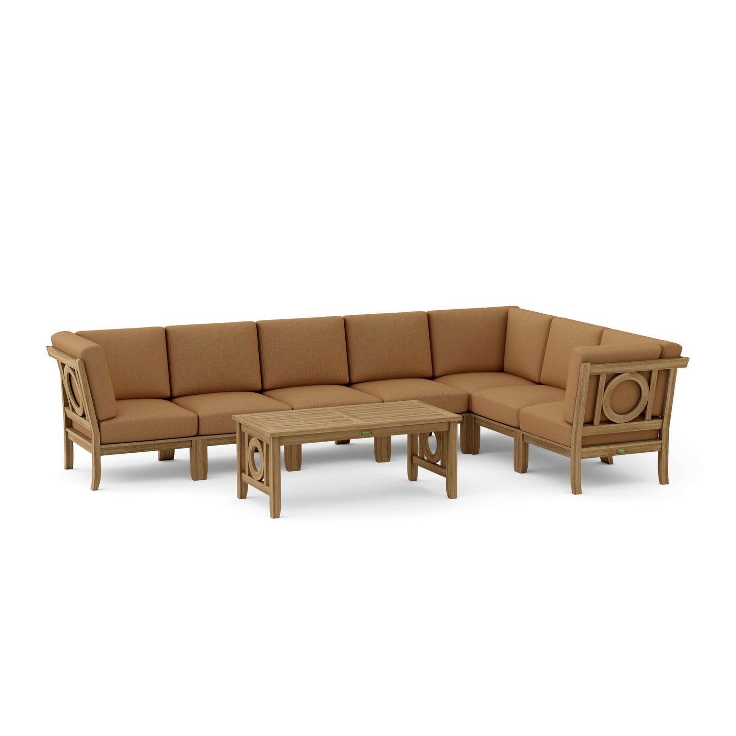 Natsepa 8-Piece Teak Modular Outdoor Deep Seating Set | BetterPatio // BetterPatio.com