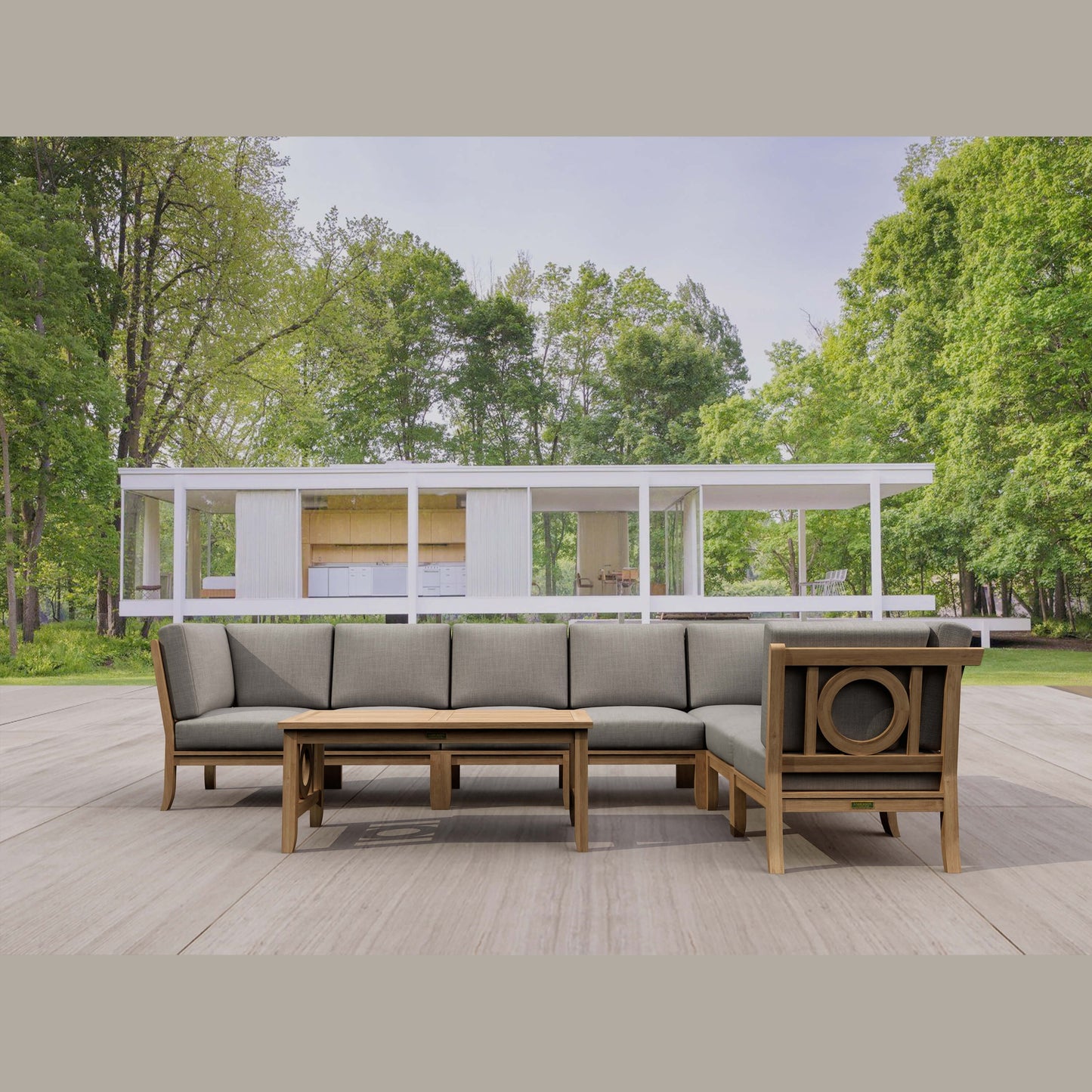 Natsepa 8-Piece Teak Modular Outdoor Deep Seating Set | BetterPatio // BetterPatio.com