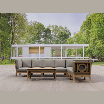 Natsepa 8-Piece Teak Modular Outdoor Deep Seating Set | BetterPatio // BetterPatio.com