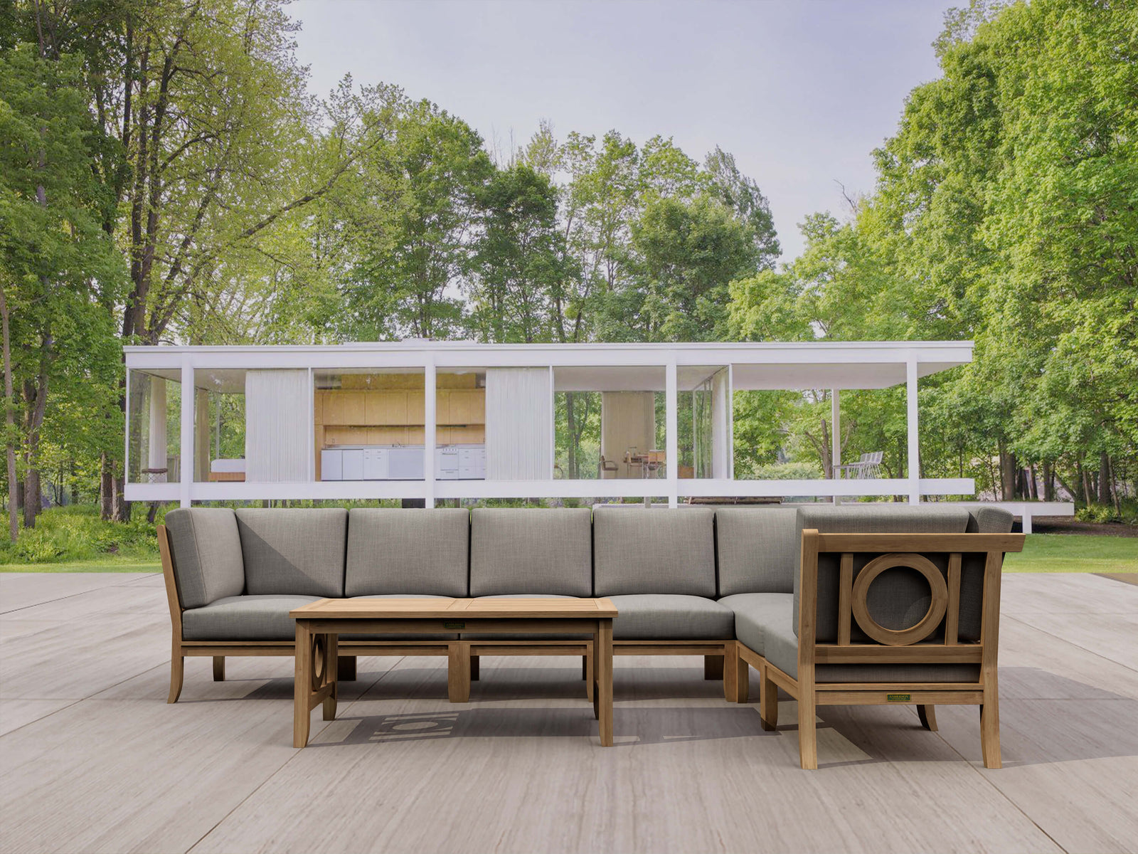Natsepa 8-Piece Teak Modular Outdoor Deep Seating Set | BetterPatio // BetterPatio.com