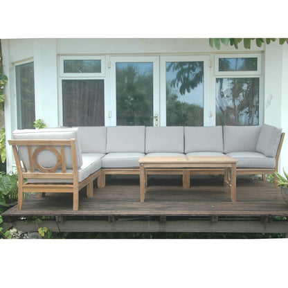 Natsepa 8-Piece Teak Modular Outdoor Deep Seating Set | BetterPatio // BetterPatio.com